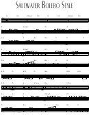 Saltwater Bolero Style Sheet Music