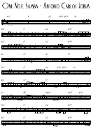 One Note Samba Shuffle Bossa Sheet Music