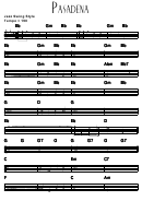 Pasadena Sheet Music