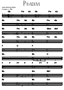 Pasadena Sheet Music