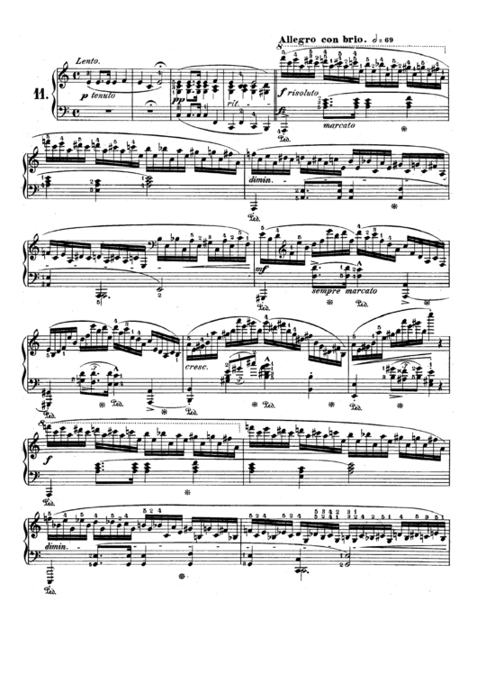 Allegro Con Brio Piano Sheet Music Printable pdf