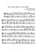 The Twelve Days Of Christmas Piano Sheet Music