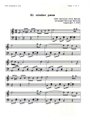 El Condor Pasa Piano Sheet Music