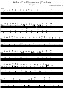 Waltz - Die Fledermaus Piano Sheet Music