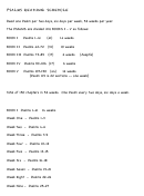 Psalms Reading Schedule Printable pdf