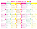 Monthly Cleaning Checklist Printable pdf