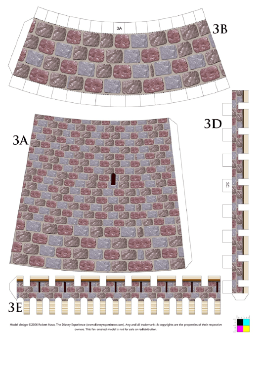 Sleeping Beauty Paper Castle Model:parts 5-8 Printable pdf