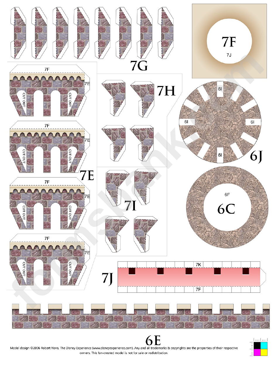 Sleeping Beauty Paper Castle Model:parts 5-8