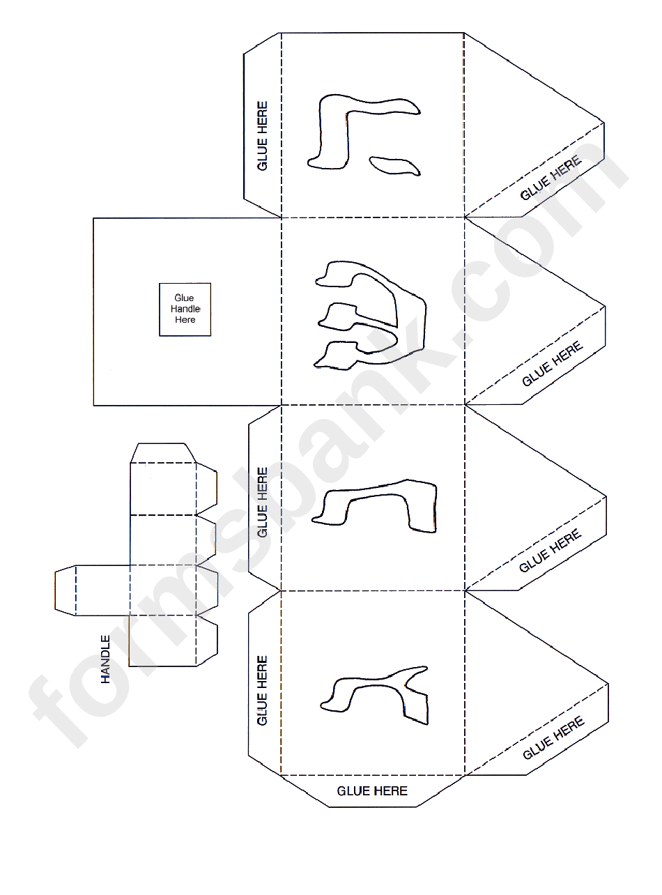 Hanukkah Paper Dreidel Template Printable Pdf Download