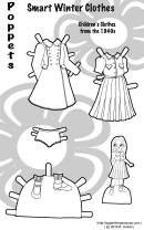 1940s Paper Doll Smart Winter Clothes