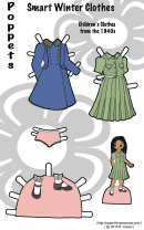 1940s Paper Doll Smart Winter Clothes: