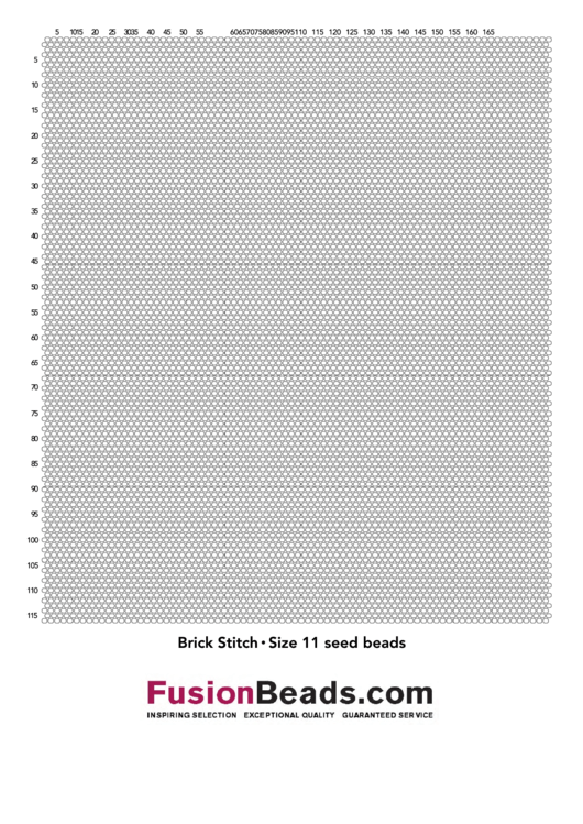 Brick Stitch Graph Paper - Size 11 Seed Beads