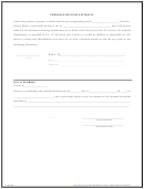 Credible Witness Affidavit Form