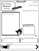 Weekly Practice Planner For Kids Bat