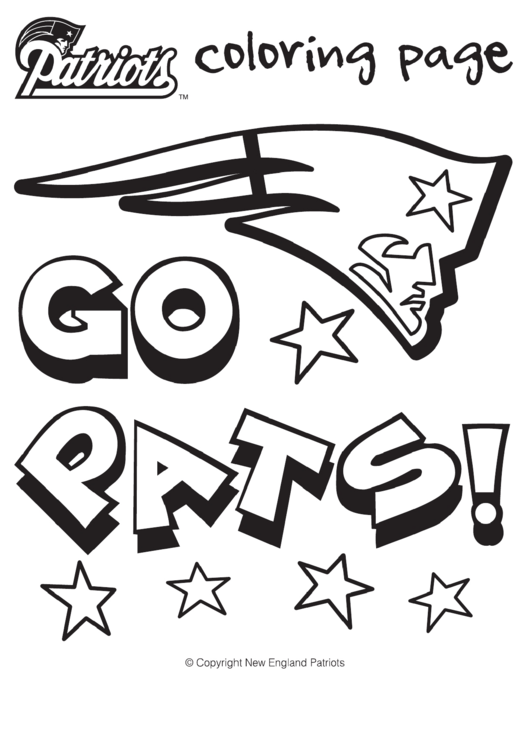 Go Pats Coloring Page