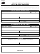 Residency Certification Form