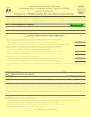 Form A4 - Alabama Employee's Withholding Tax Exemption Certificate Template (yellow)