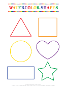 Watercolor Preschool Activity Sheets