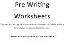 Pre-writing Tracing Worksheets