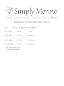 Simply Merino Baby Sleeper Size Chart