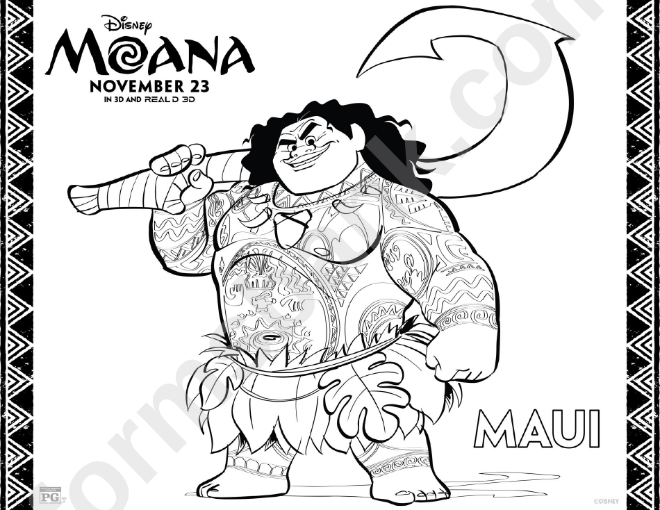 Moana Kids Activity Sheets And Coloring Pages