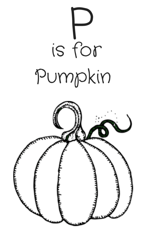 P Is For Pumpkin Printable pdf
