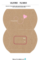 Valentines Day Pillowbox Craft Template