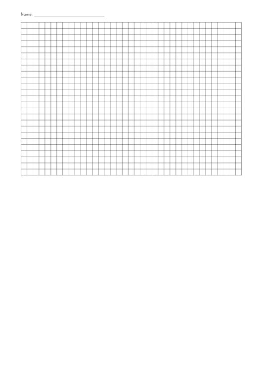 1/4 Inch Graph Paper With Name (Landscape) Printable pdf