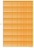 Logarithmic Graph Paper - 8 Decades (orange On White)