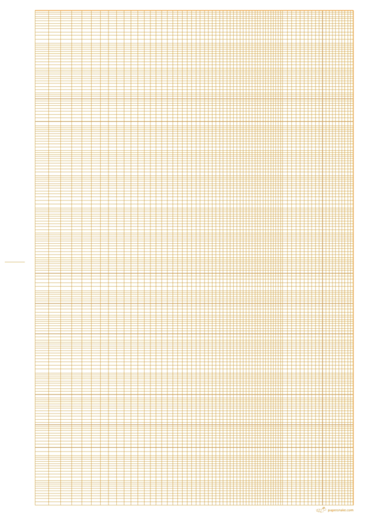 Logarithmic Graph Paper - 6 Decades (Orange On White) Printable pdf