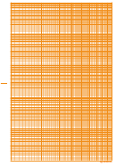 Logarithmic Graph Paper - 5 Decades (orange On White)