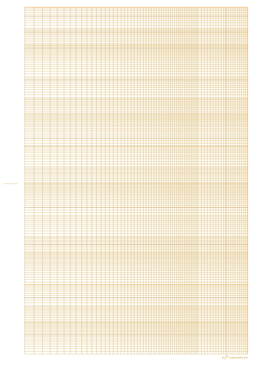 Logarithmic Graph Paper - 5 Decades (Orange On White) Printable pdf