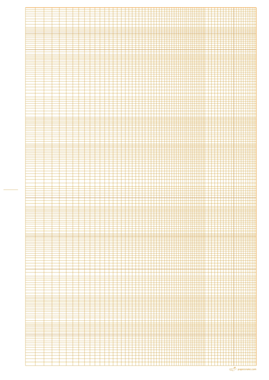 Logarithmic Graph Paper - 4 Decades (Orange On White) Printable pdf