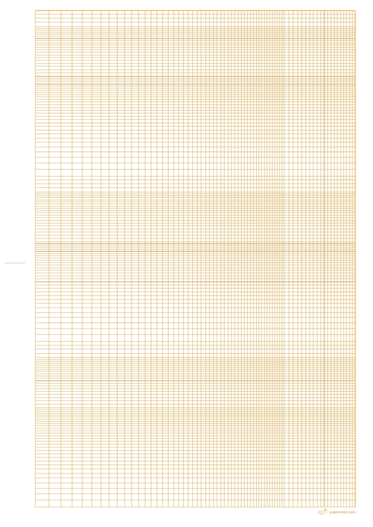 Logarithmic Graph Paper - 3 Decades (Orange On White) Printable pdf