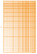Logarithmic Graph Paper - 1 Decade (orange On White)