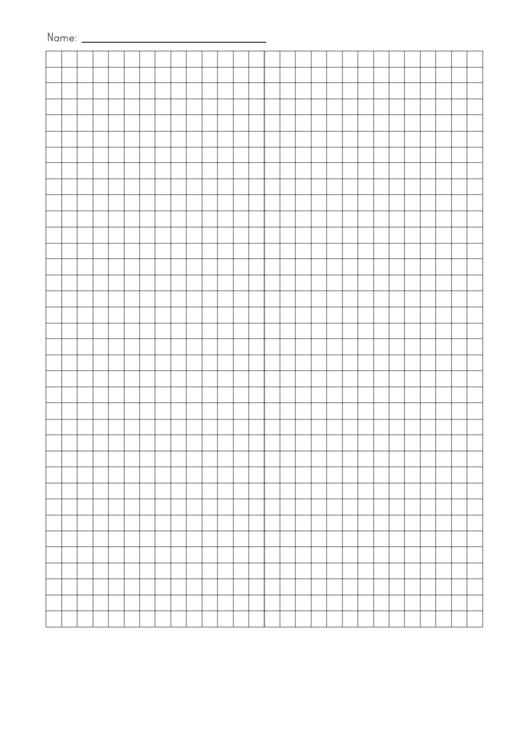 1/4 Inch Graph Paper With Name Template Printable pdf