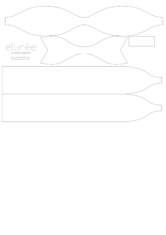 White Paper Ribbon Template Printable pdf