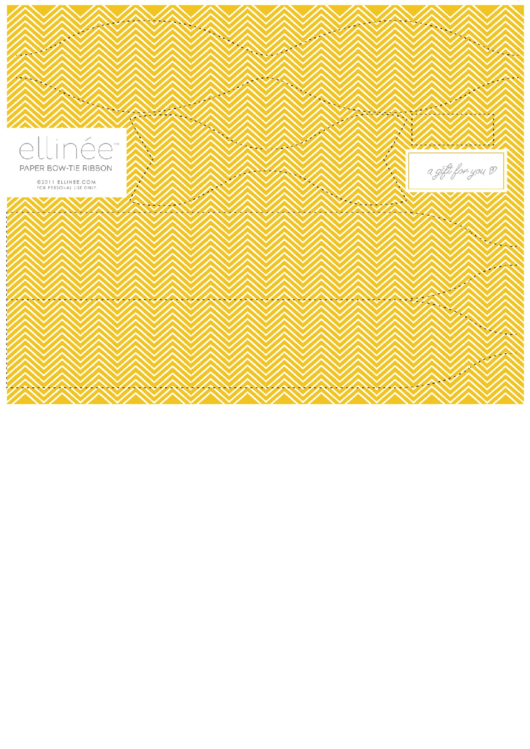 Yellow Paper Ribbon Template Printable pdf