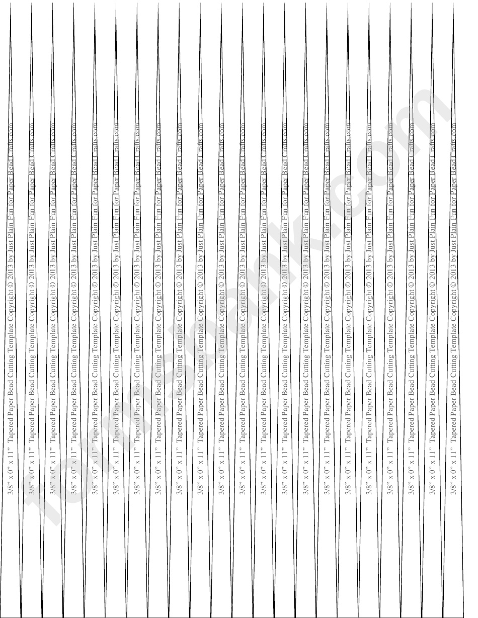 Thin Paper Bead Template printable pdf download