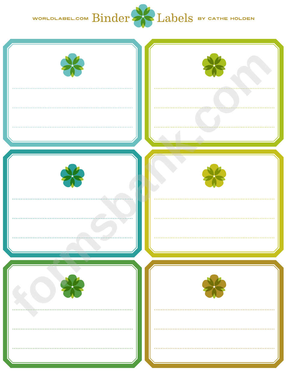 Binder Cover Templates