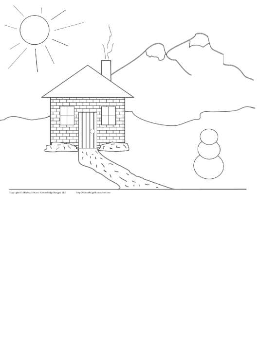 House Coloring Sheet Printable pdf