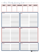 Our Family Grocery List Template (red/blue)