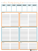 Our Family Grocery List Template (orange/blue)