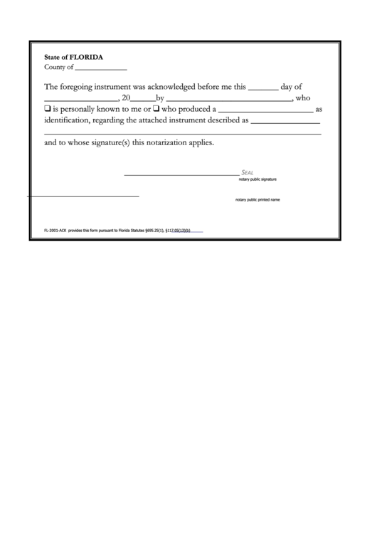 Florida Notary Application Form