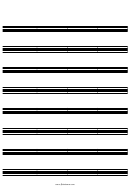 Blank Staff Paper - 8 Staves, 32 Bars Per Page