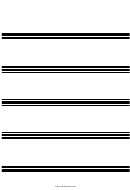 Blank Staff Paper - 5 Staves Per Page