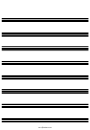 Blank Staff Paper - 8 Staves Per Page