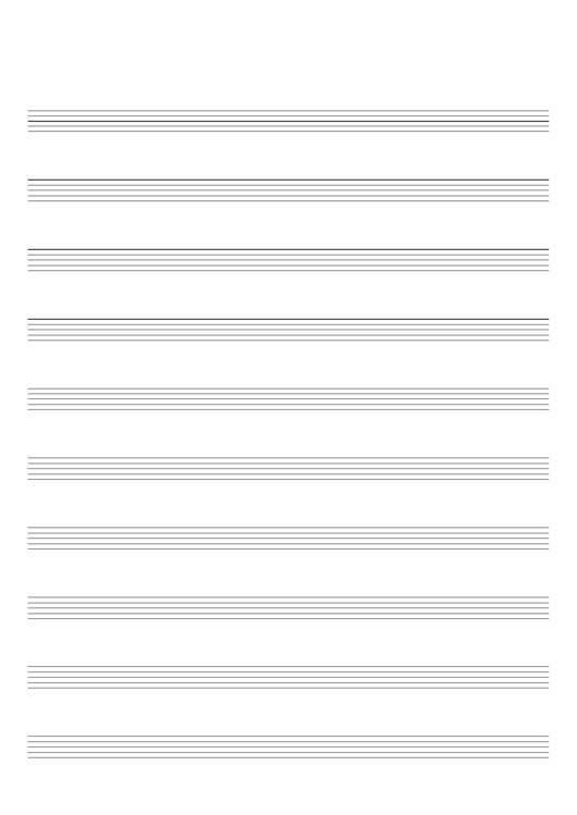 Blank Staff Paper - 10 Staves Per Page Printable pdf