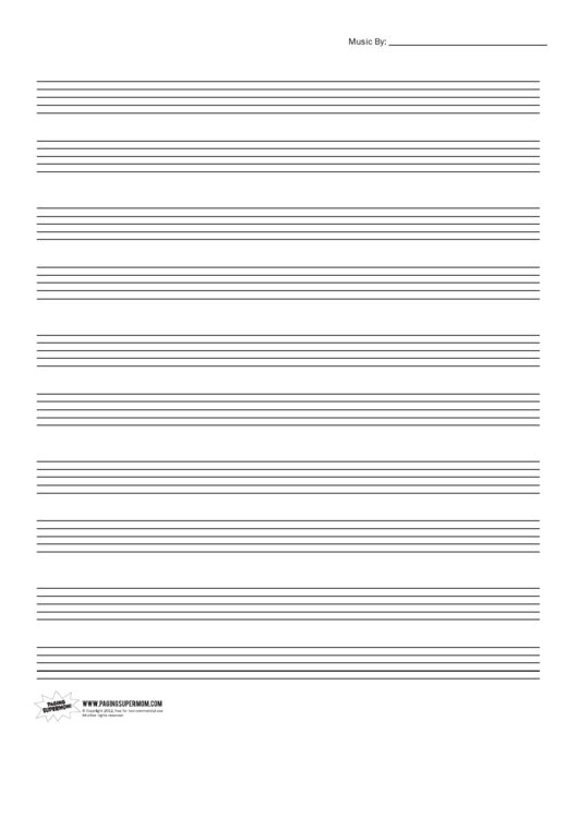 Music Staff Paper Printable pdf
