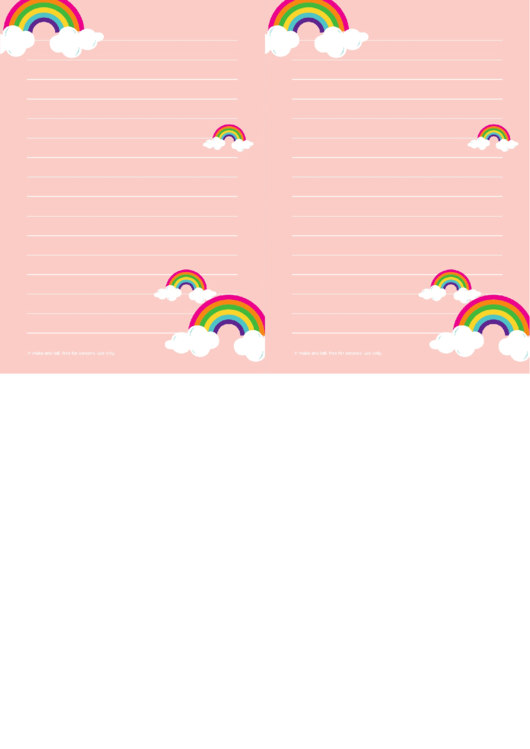 Rainbow Letter Paper Printable pdf